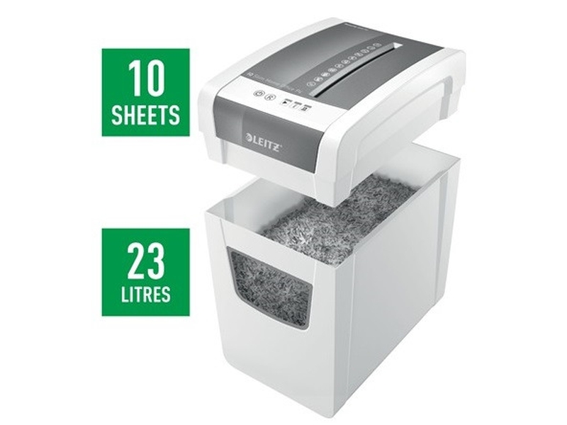 LEITZ EVRAK İMHA MAKİNESİ IQ HOME OFFICE SLIM P4 8001 10 YAPRAK KAPASİTELİ