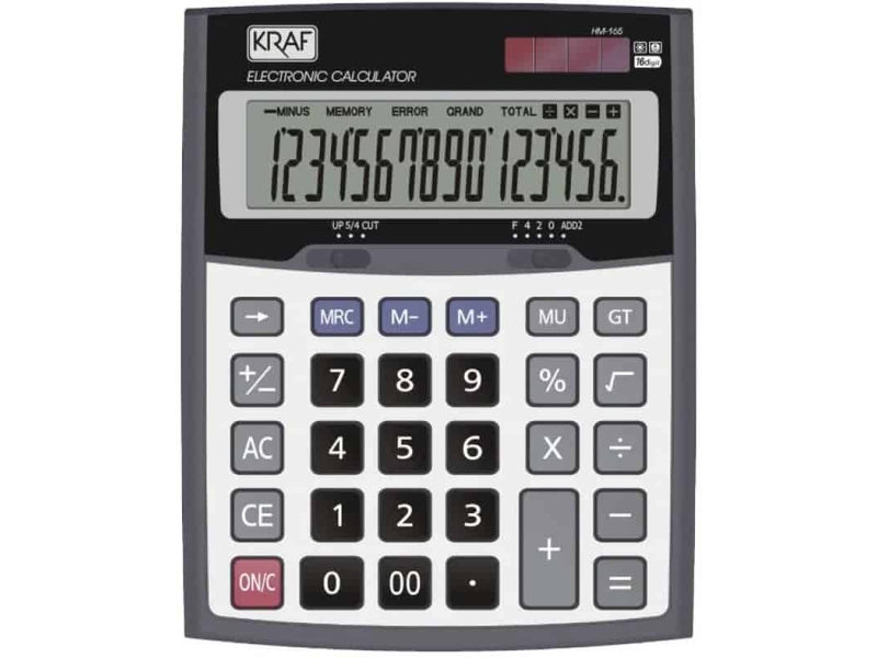 Kraf Hm-165 Hesap Makinesi Masaüstü 16 Hane Tax