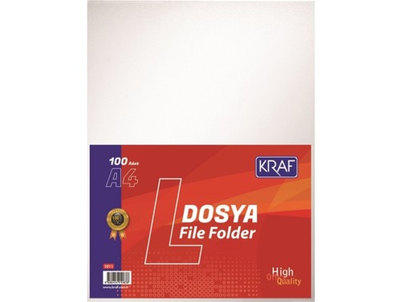 Kraf 1011 L Poşet Dosya A4 100Lü