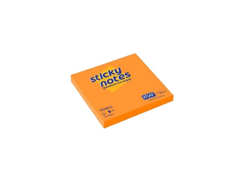 Kraf 7676N Yapış. Not Kağıdı 76X76Mm Neon Turuncu