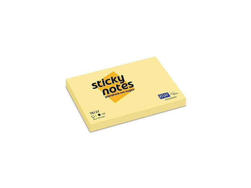 Kraf 76102 Yapışkanlı Not Kağıdı 76X102Mm Sarı