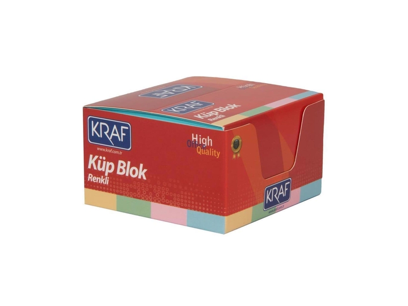 Kraf 117G Küp Not Kağıdı 8X8Cm 117Gr Renkli