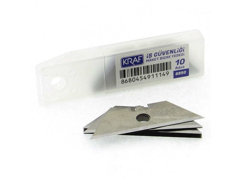 Kraf 685G İş Güvenliği Maket Bıçağı Yedeği 10Lu