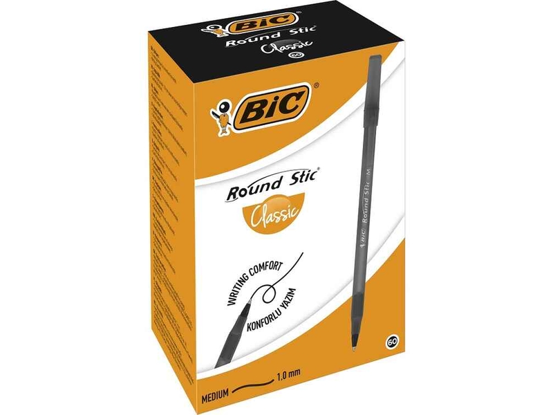Bic 920568 Round Stıc Tükenmez Kalem Siyah 60Lı