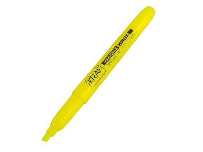 Kraf 340 Kalem Tipi Fosforlu Kalem Sarı