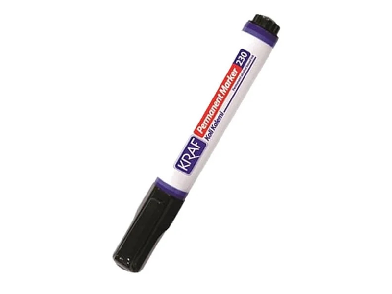 Kraf 230 Kesik Uçlu Permanent Marker Kalem Siyah