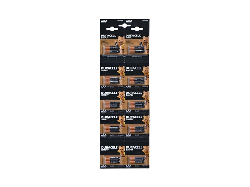 DURACELL KARTELA AAA İNCE 20Lİ PİL