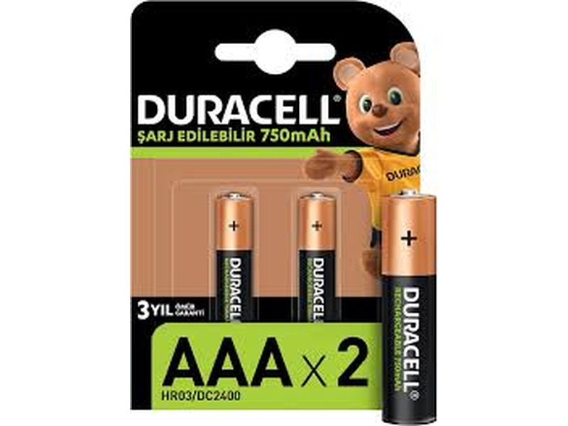 Duracell 750M Şarj Edilebilir Aaa İnce Kal Pil 2Li