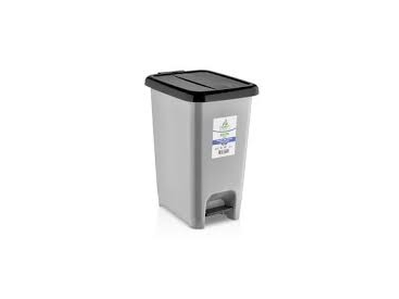 Ceymop Ckg109 Slim Pedallı Çöp Kovası Gri 50Lt