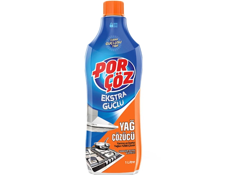 Porçöz Yağ Çözücü Çamaşır Suyu Katkılı 1Lt