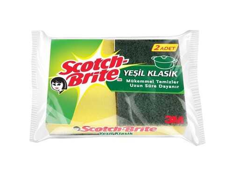 Scotch Brite Bulaşık Süngeri Klasik Yeşil 2Li