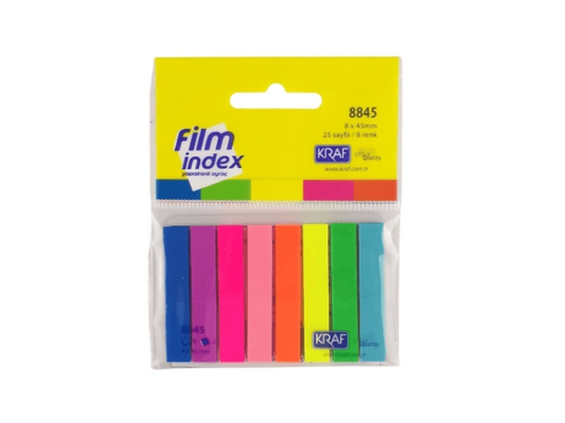 Kraf İndex Film 8X45 8 Renk 25 Sayfa 8845