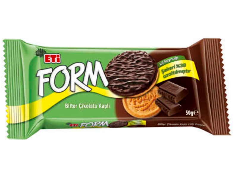 Eti Form Bisküvi Çikolata Kaplamalı 50gr 24lü
