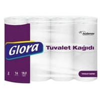 Glora Ev Tipi Tuvalet Kağıdı 16'li x 3 Paket - 48 Adet