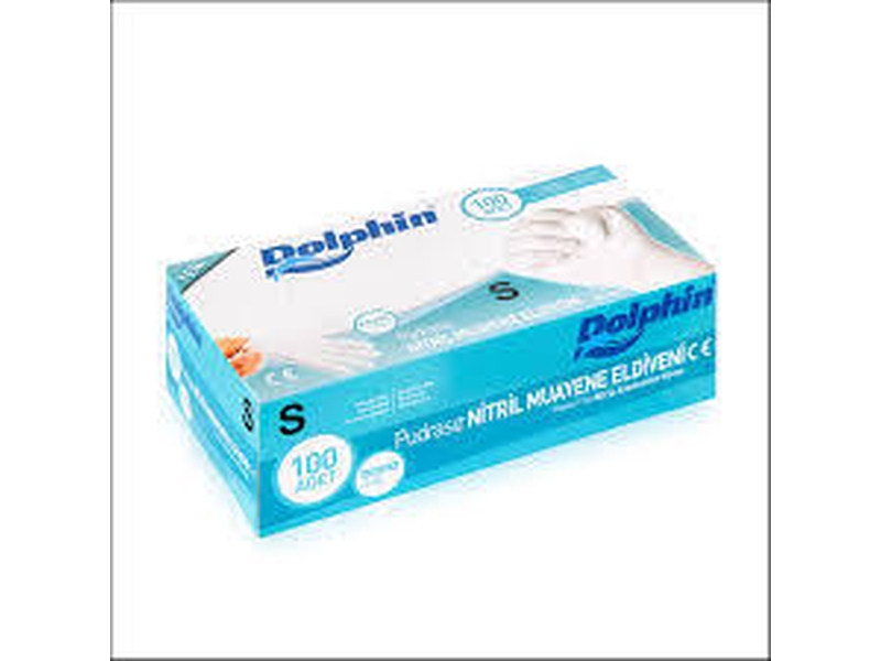 DOLPHİN Pudrasız Mavi Nitril S Beden
