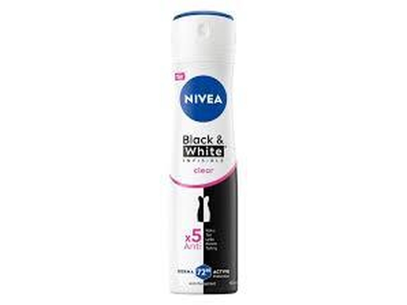 NIVEA DEO 150ML BAYAN B&W CLEAR (851) * 6 AD (PLT-400)