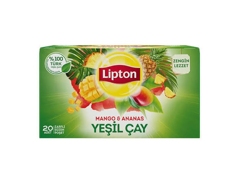 LİPTON BİTKİ ÇAYI MANGO ANANASLI TROPİCAL YEŞİL ÇAY 69765877